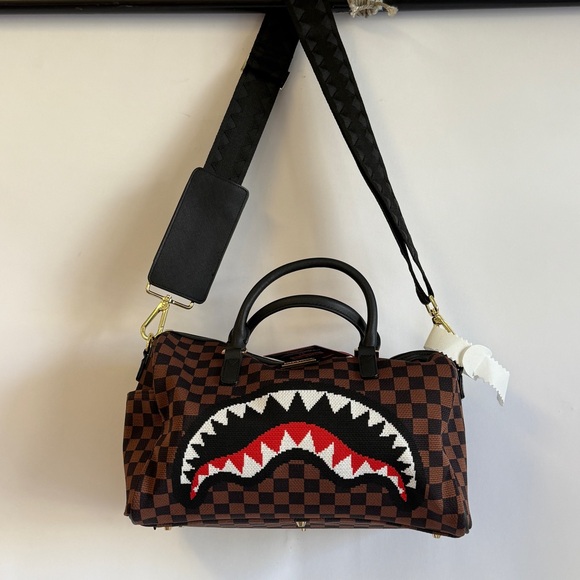 Sprayground Kyotoknit Sharks in Paris Mini Duffel - Picture 11 of 11